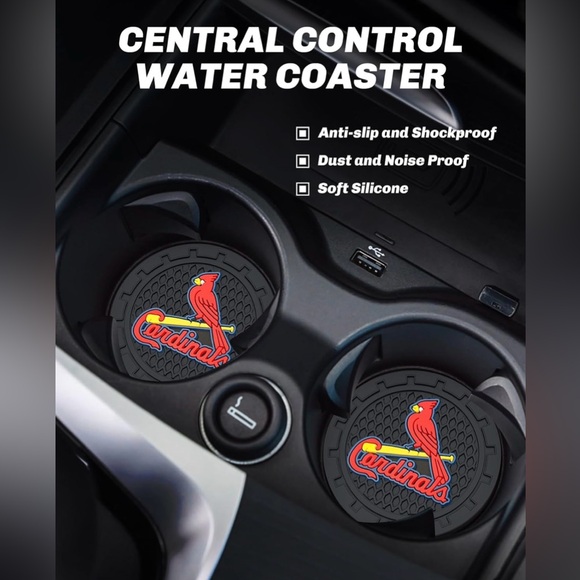St. Louis Cardinals Car Cup Coasters NWT - Picture 3 of 8